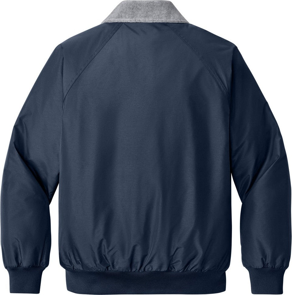 Rear View of Tr.Navy/Gray Port Authority Challenger Jacket. J754