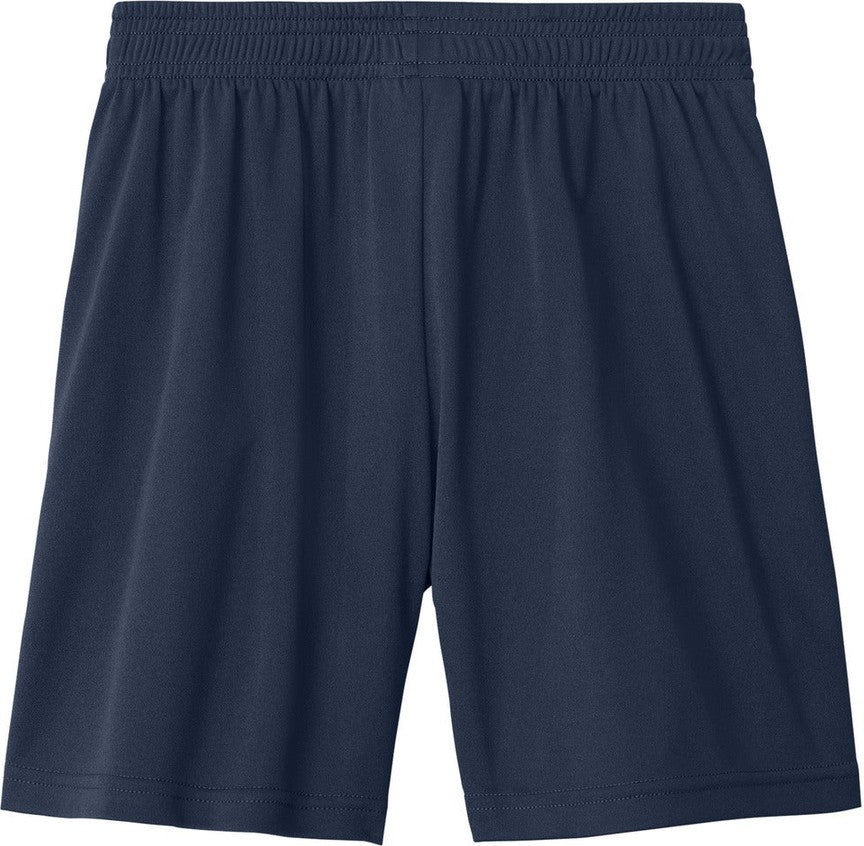 Front View of TrNv/White Sport-Tek Youth Competitor United 5" Short YST103