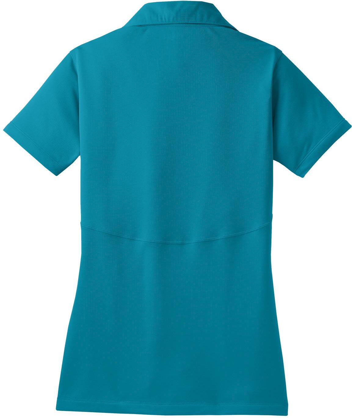 Front View of Tropic Blue Sport-Tek Women's Micropique Sport-Wick Polo. LST650