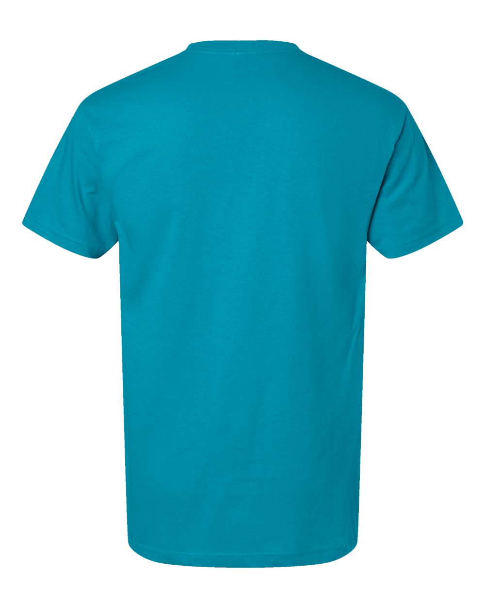 Front View of Tropical Blue Gold Soft Touch T-Shirt - 4800
