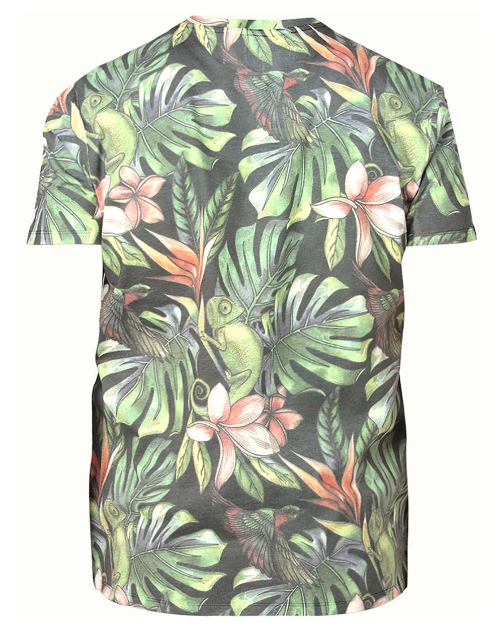 Front View of Tropical Jungle Ultimate CVC T-Shirt - 100A
