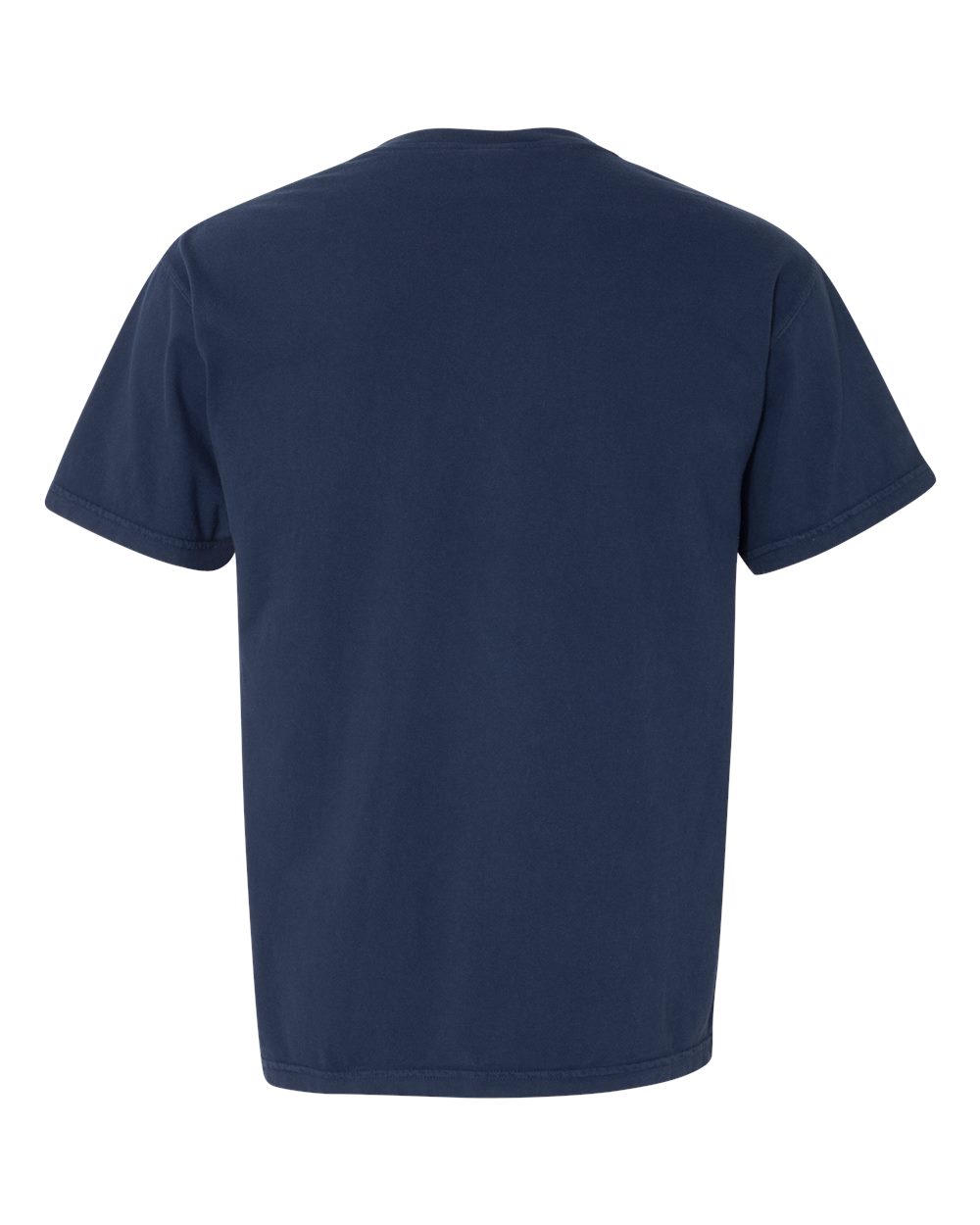 Front View of True Navy Garment-Dyed Heavyweight Pocket T-Shirt - 6030