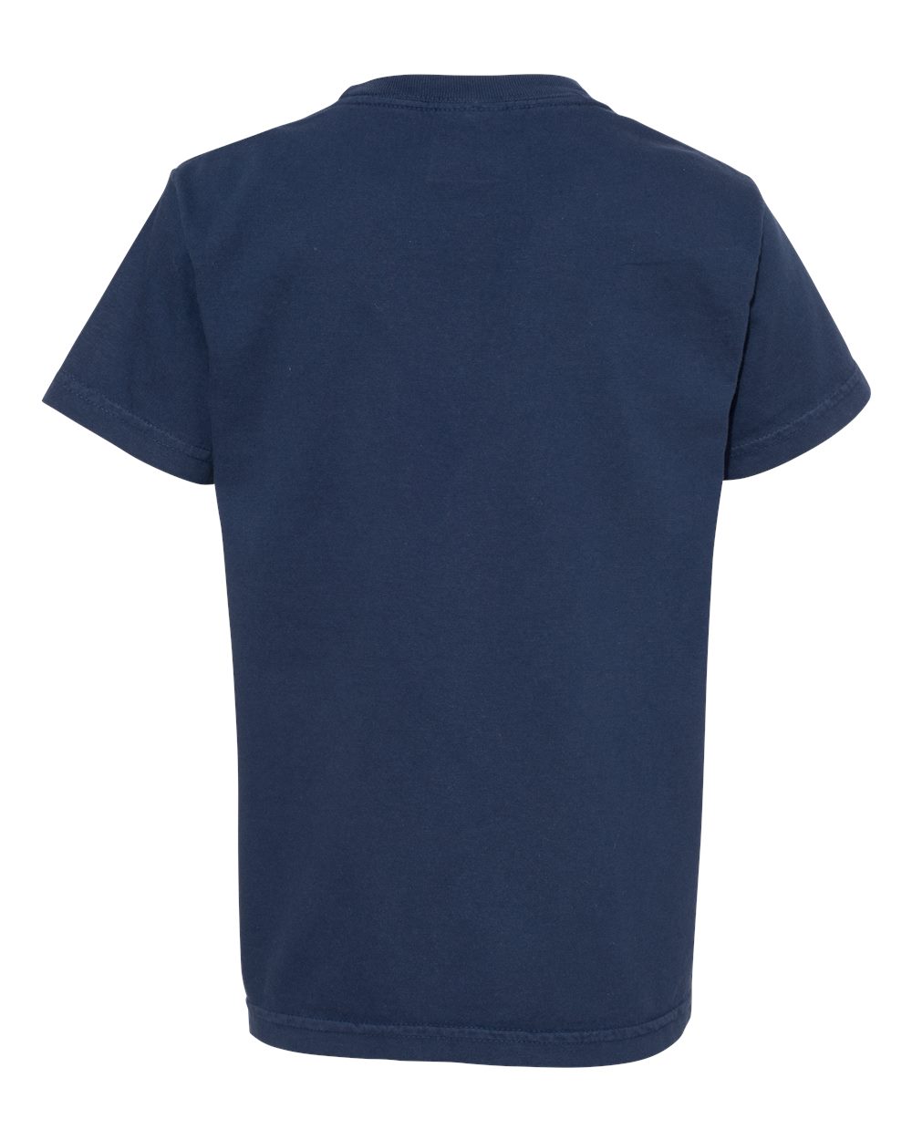Front View of True Navy Garment-Dyed Youth Heavyweight T-Shirt - 9018