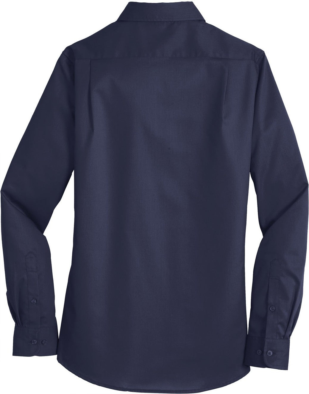 Rear View of True Navy Port Authority Women's SuperPro Twill Shirt. L663