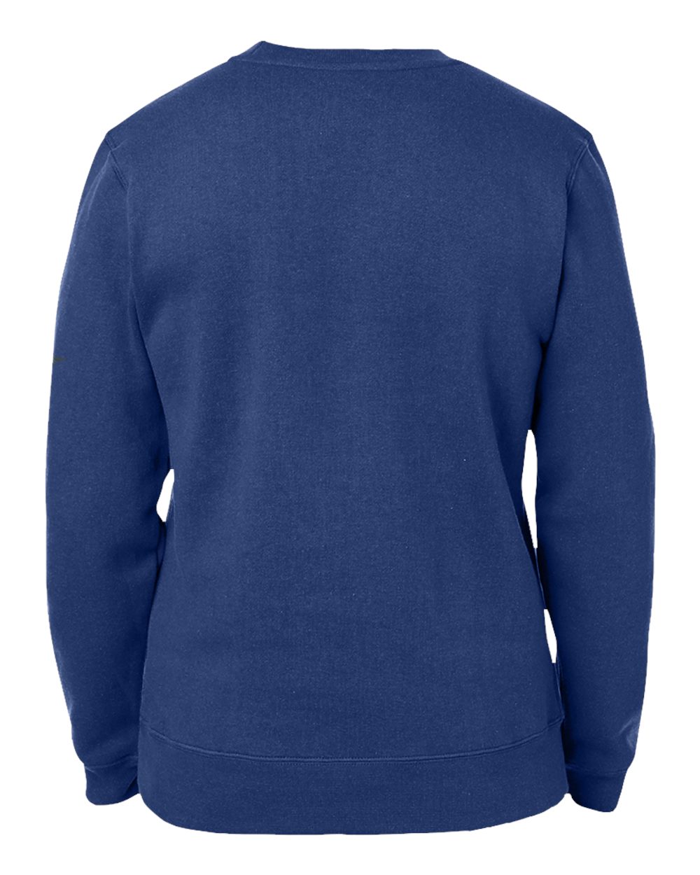 Rear View of True Navy Premium Fleece Crewneck Sweatshirt - 8424