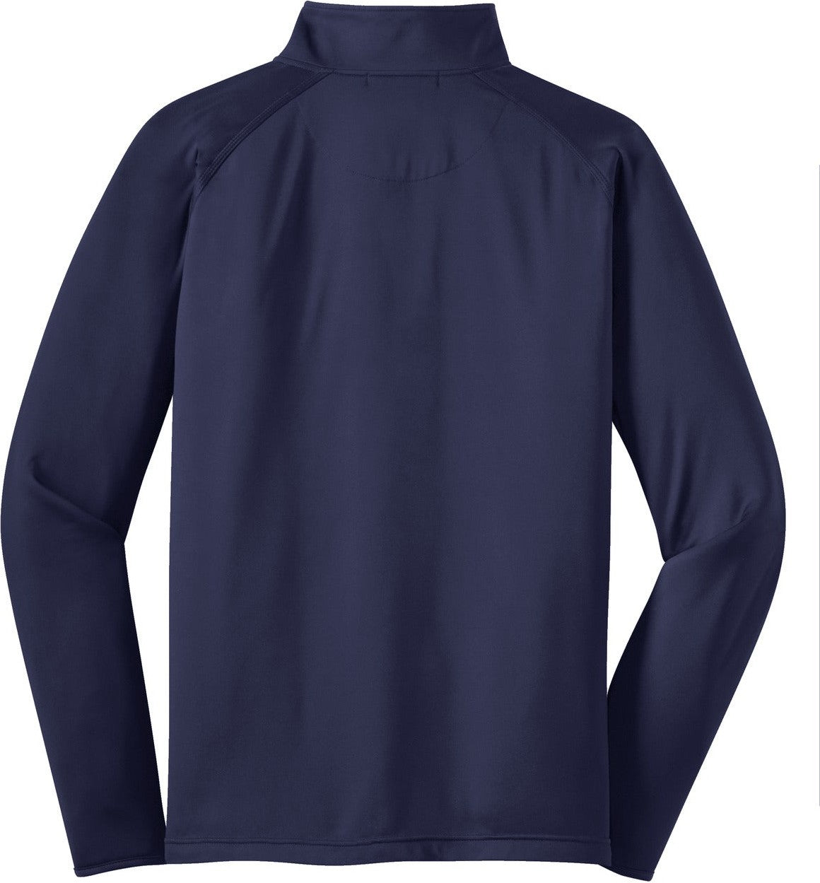Front View of True Navy Sport-Tek Tall Sport-Wick Stretch 1/4-Zip Pullover. TST850
