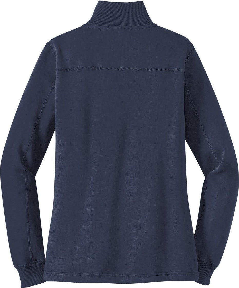 Rear View of True Navy Sport-Tek Women's 1/4-Zip Sweatshirt. LST253