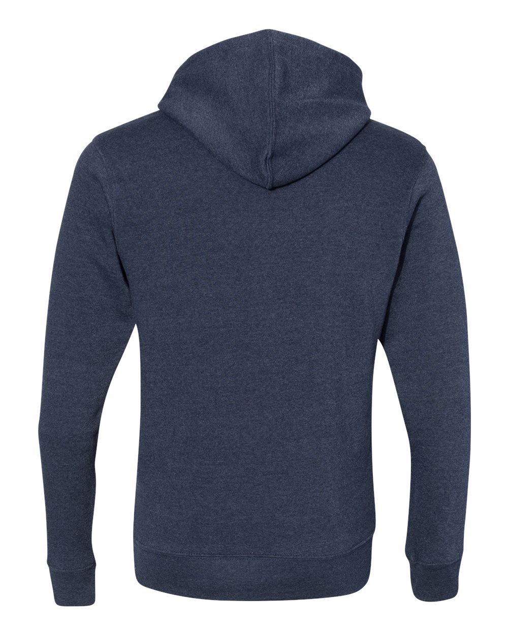Rear View of True Navy Triblend Triblend Fleece Hooded Sweatshirt - 8871