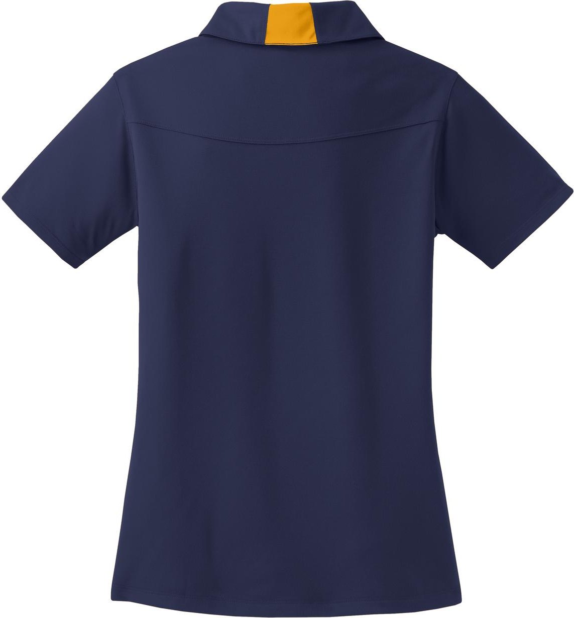 Front View of True Navy/Gold Sport-Tek Women's Side Blocked Micropique Sport-Wick Polo. LST655