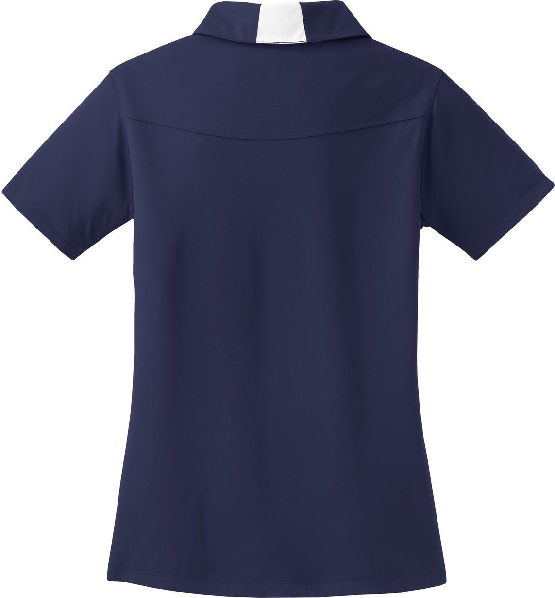 Rear View of True Navy/Wht Sport-Tek Women's Side Blocked Micropique Sport-Wick Polo. LST655