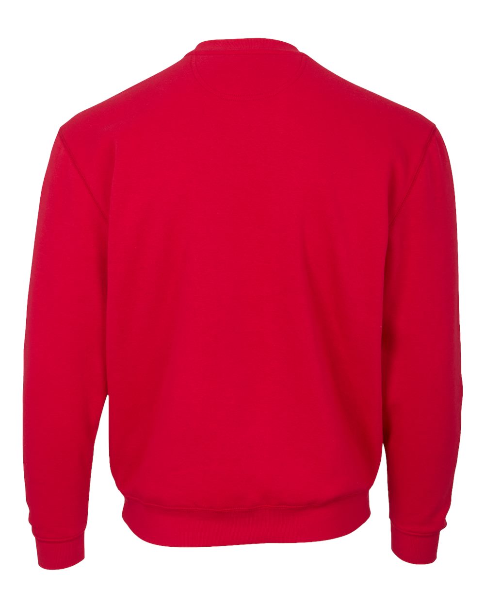 Front View of True Red Fleece Crew Pullover - BM5101