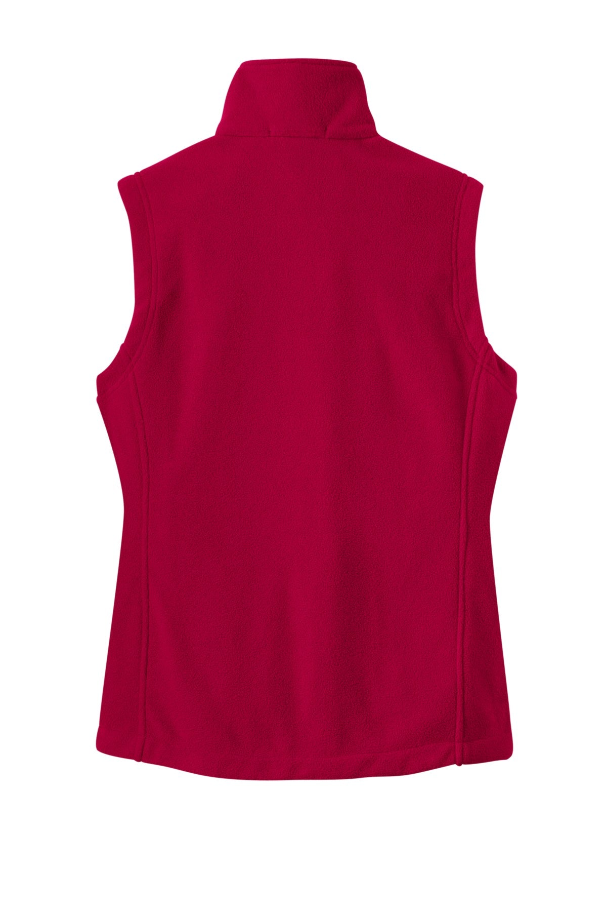 Front View of True Red Port Authority Women's Value Fleece Vest. L219
