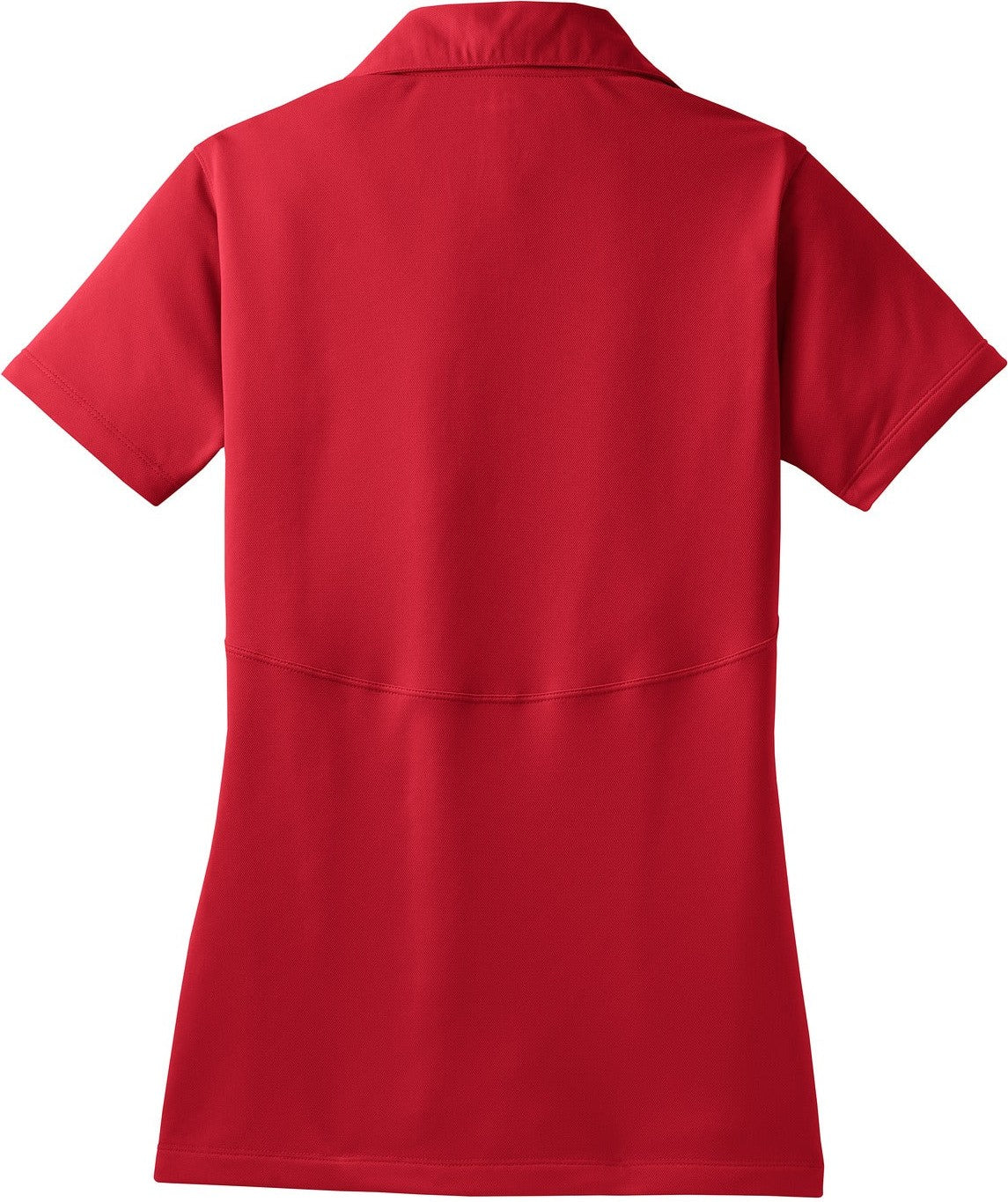 Front View of True Red Sport-Tek Women's Micropique Sport-Wick Polo. LST650