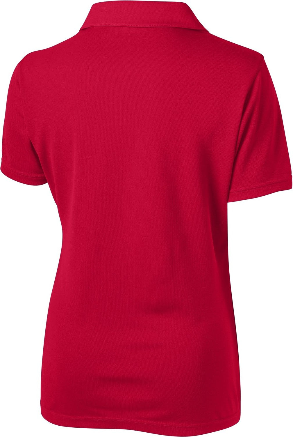 Front View of True Red Sport-Tek Women's PosiCharge Micro-Mesh Polo. LST680