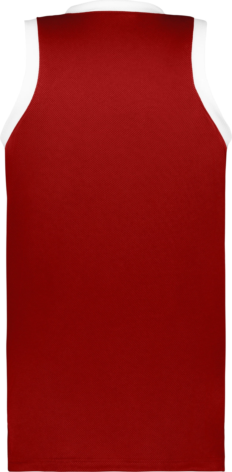 Rear View of TRUE RED/WHITE YTH COOLCORE ELITE JERSEY