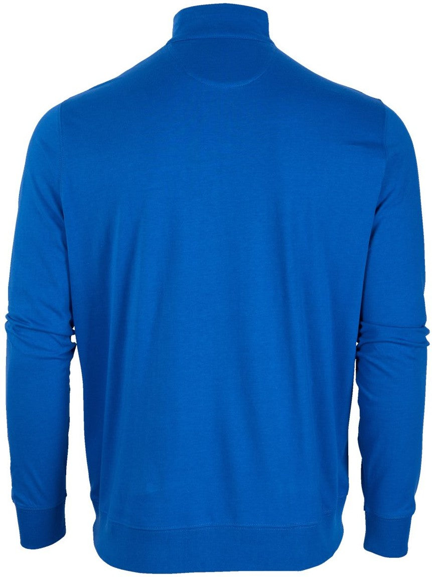 Front View of True Royal Alumni Quarter-Zip Pullover - BM5205