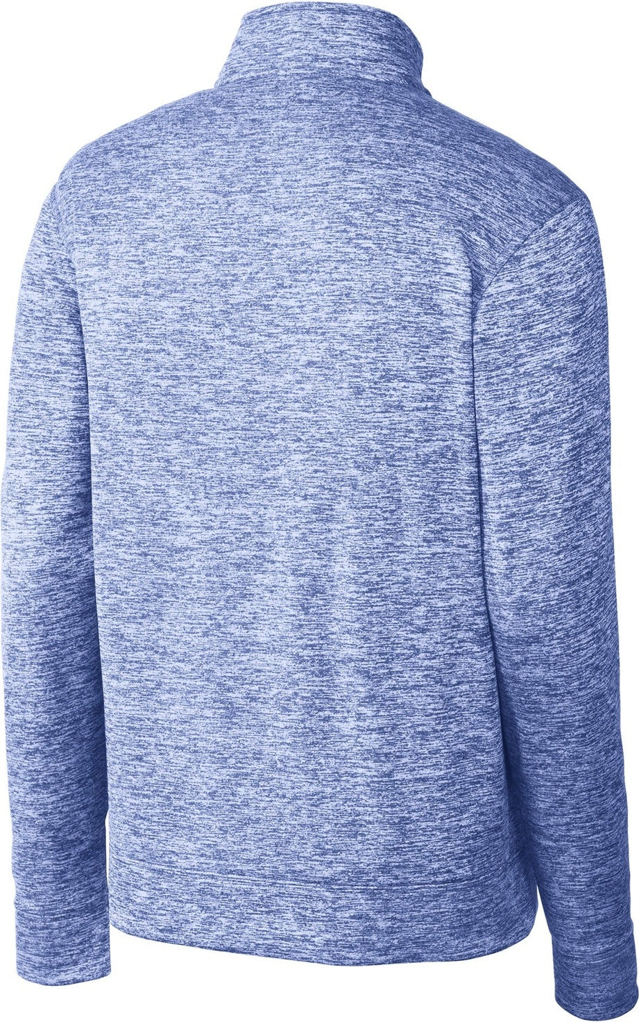 Front View of True Royal Ele Sport-Tek PosiCharge Electric Heather Fleece 1/4-Zip Pullover. ST226