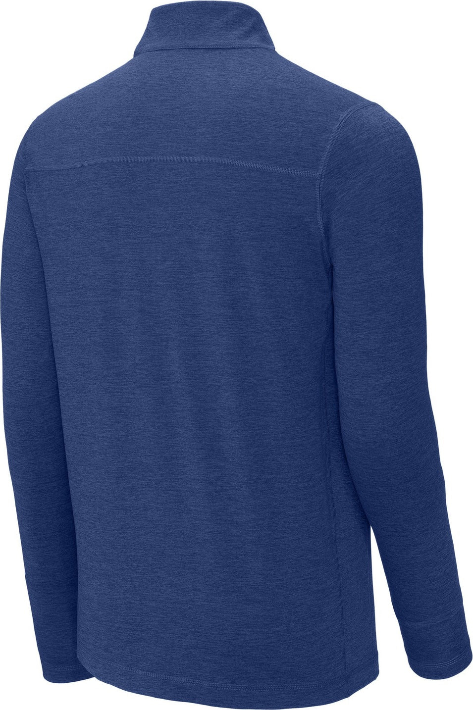 Rear View of True Royal Hth Sport-Tek Exchange 1.5 Long Sleeve 1/2-Zip ST711
