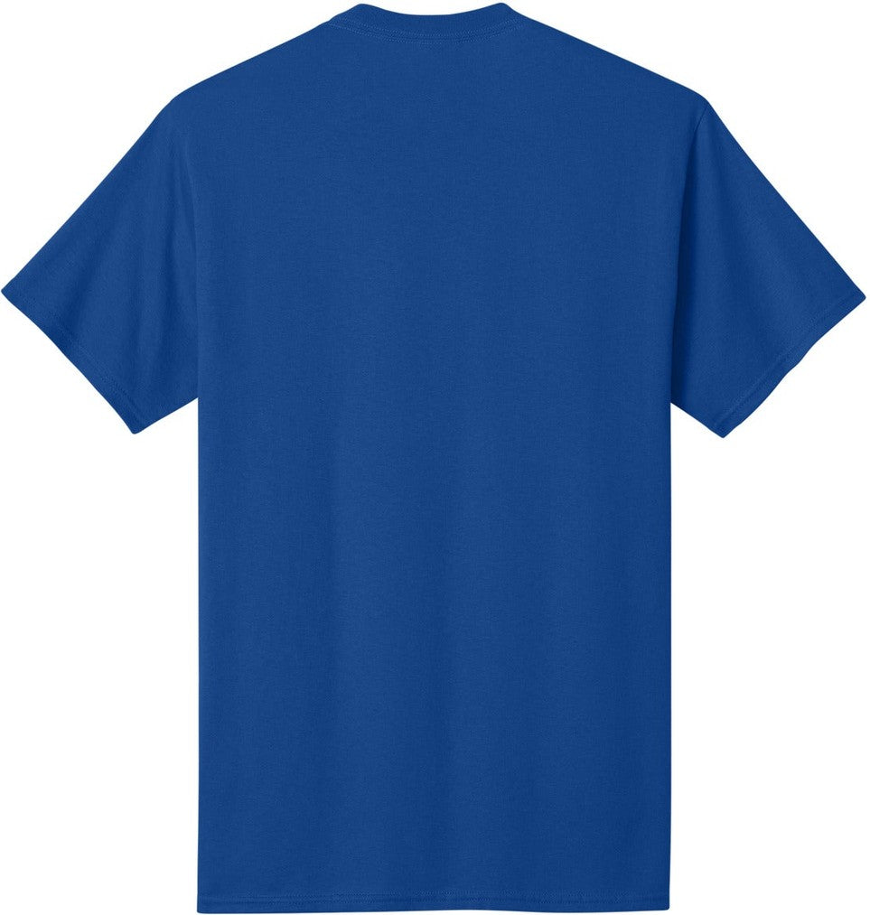 Front View of True Royal Port & Co Core Cotton Tee. PC54