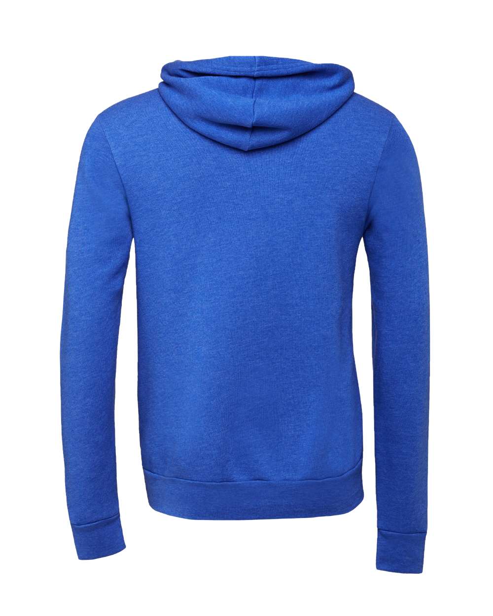 Front View of True Royal Sponge Fleece Full-Zip Hoodie - 3739