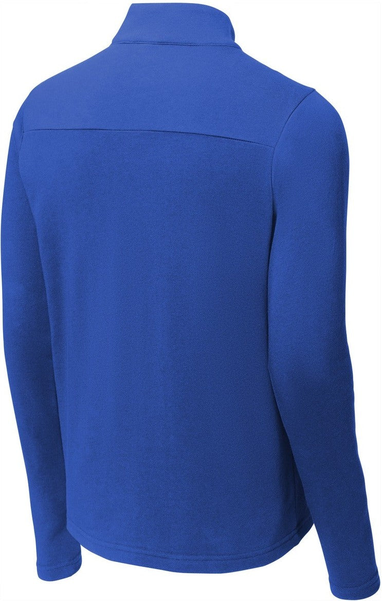 Rear View of True Royal Sport-Tek Lightweight French Terry 1/4-Zip Pullover. ST273