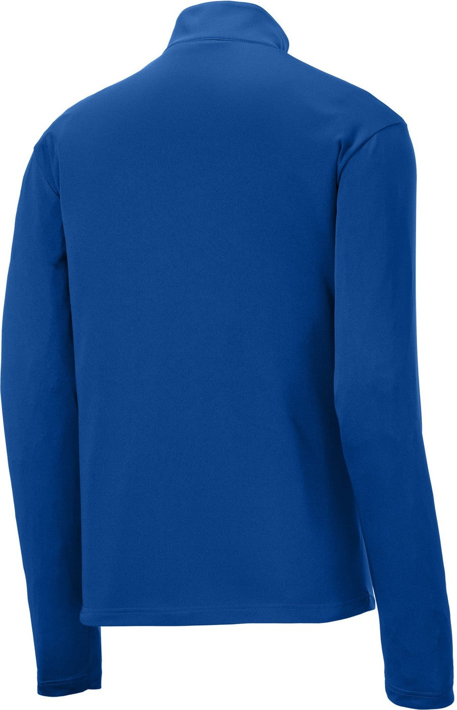 Rear View of True Royal Sport-Tek PosiCharge Competitor 1/4-Zip Pullover. ST357