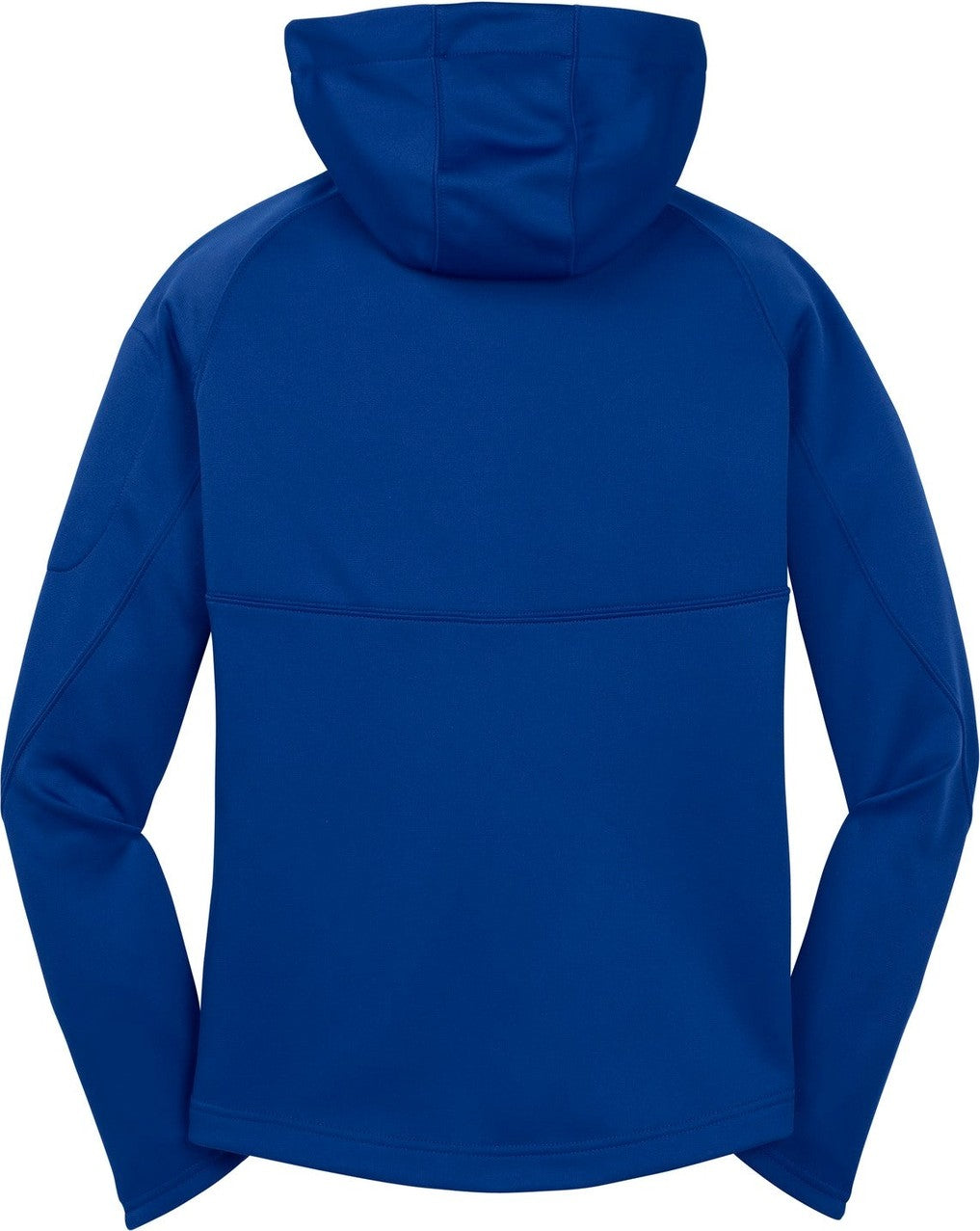 Front View of True Royal Sport-Tek Women's Tech Fleece Full-Zip Hooded Jacket. L248