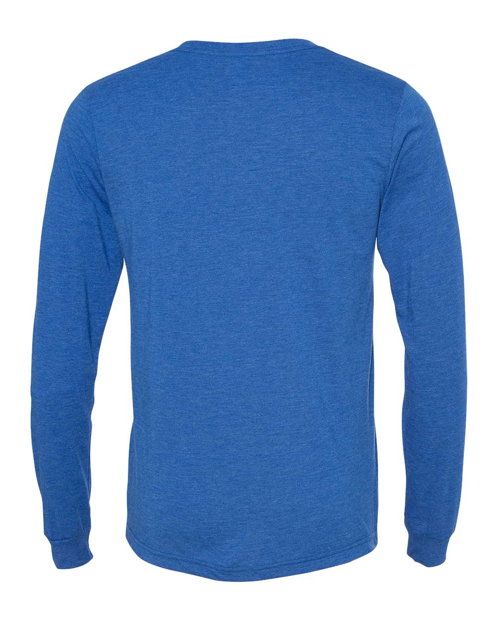 Front View of True Royal Triblend Triblend Long Sleeve Tee - 3513