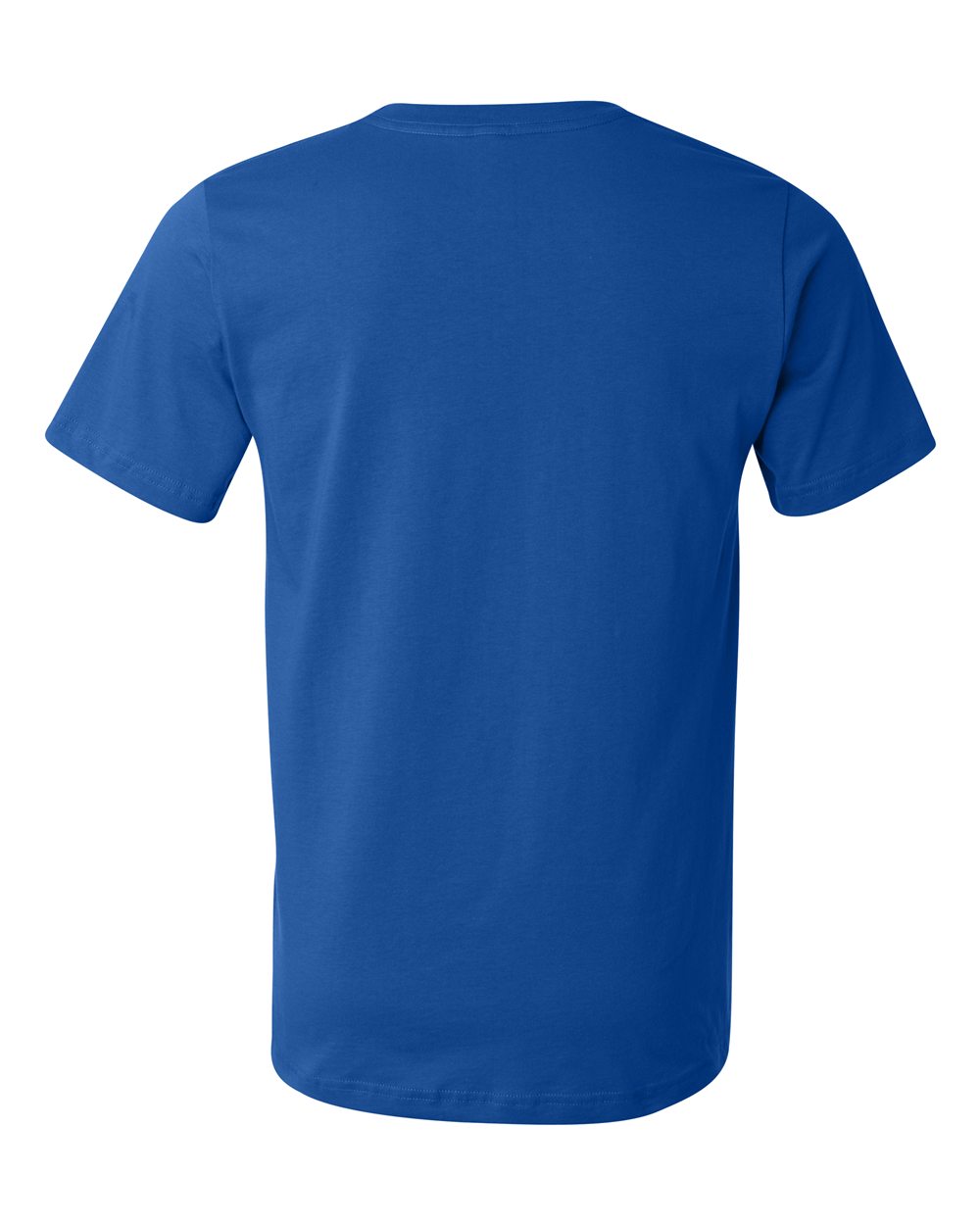 Rear View of True Royal USA-Made Jersey Tee - 3001U