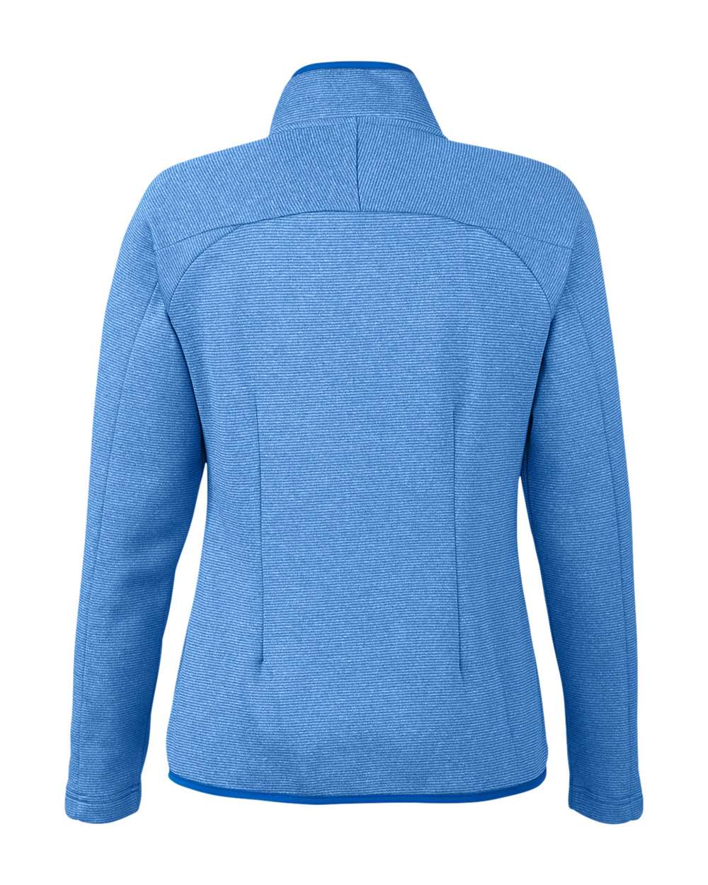Front View of True Royal/ White Women's Venture Heathered Stripe Full-Zip - CE72W