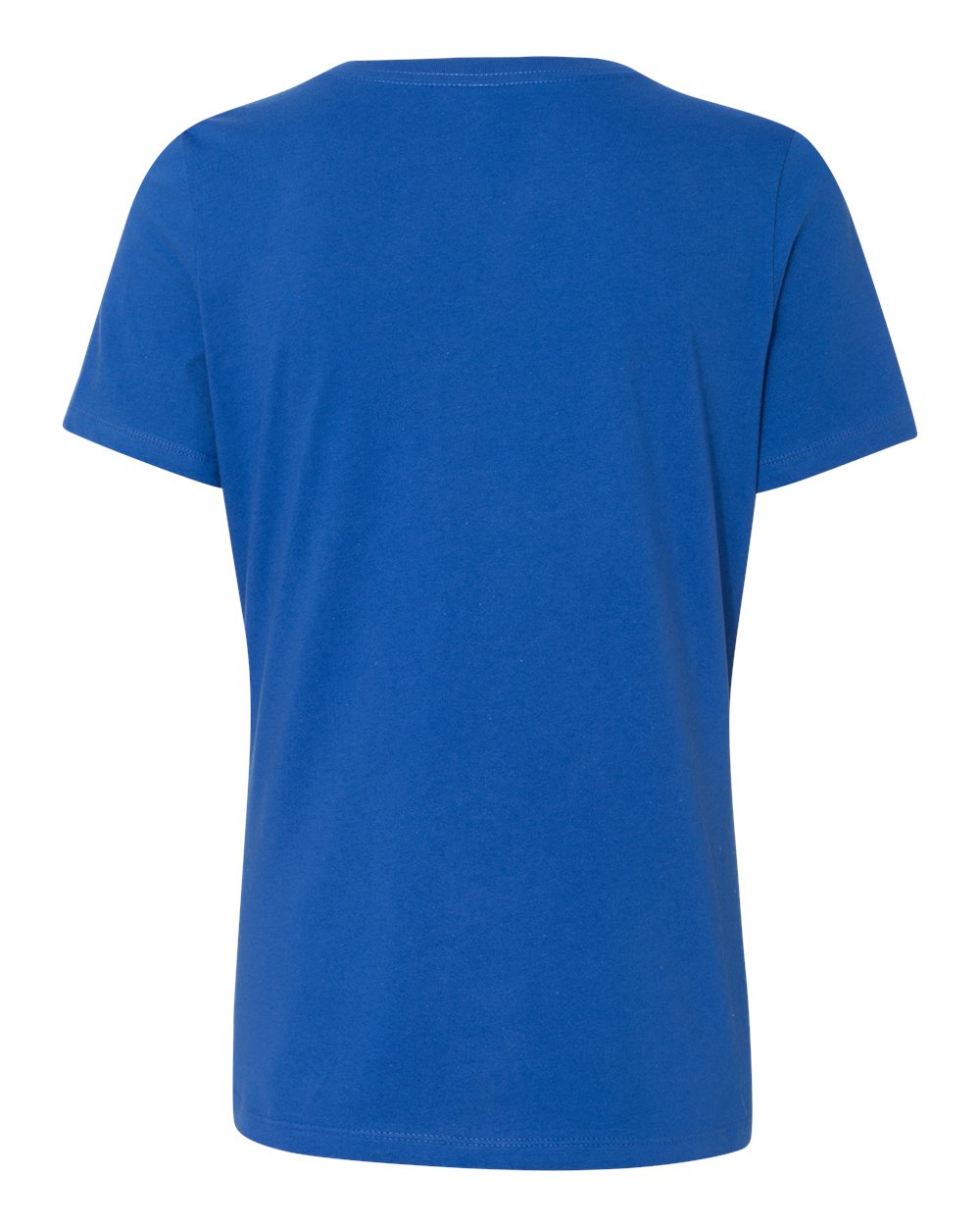 Rear View of True Royal Women’s Relaxed Jersey V-Neck Tee - 6405