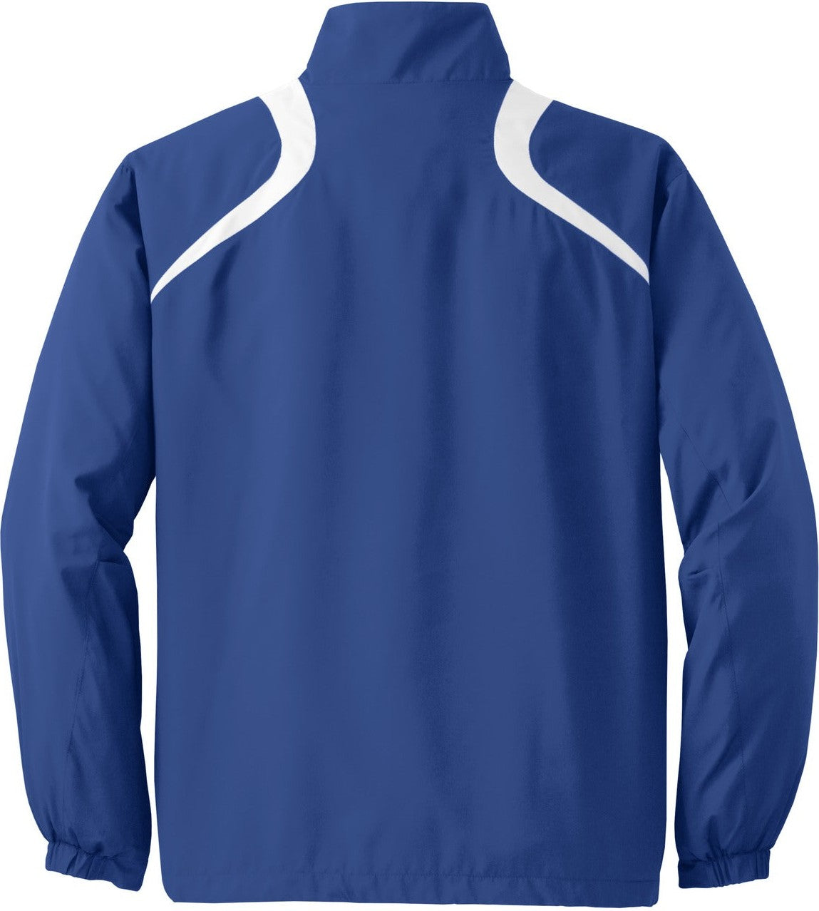 Front View of True Royal/Wht Sport-Tek 1/2-Zip Wind Shirt. JST75