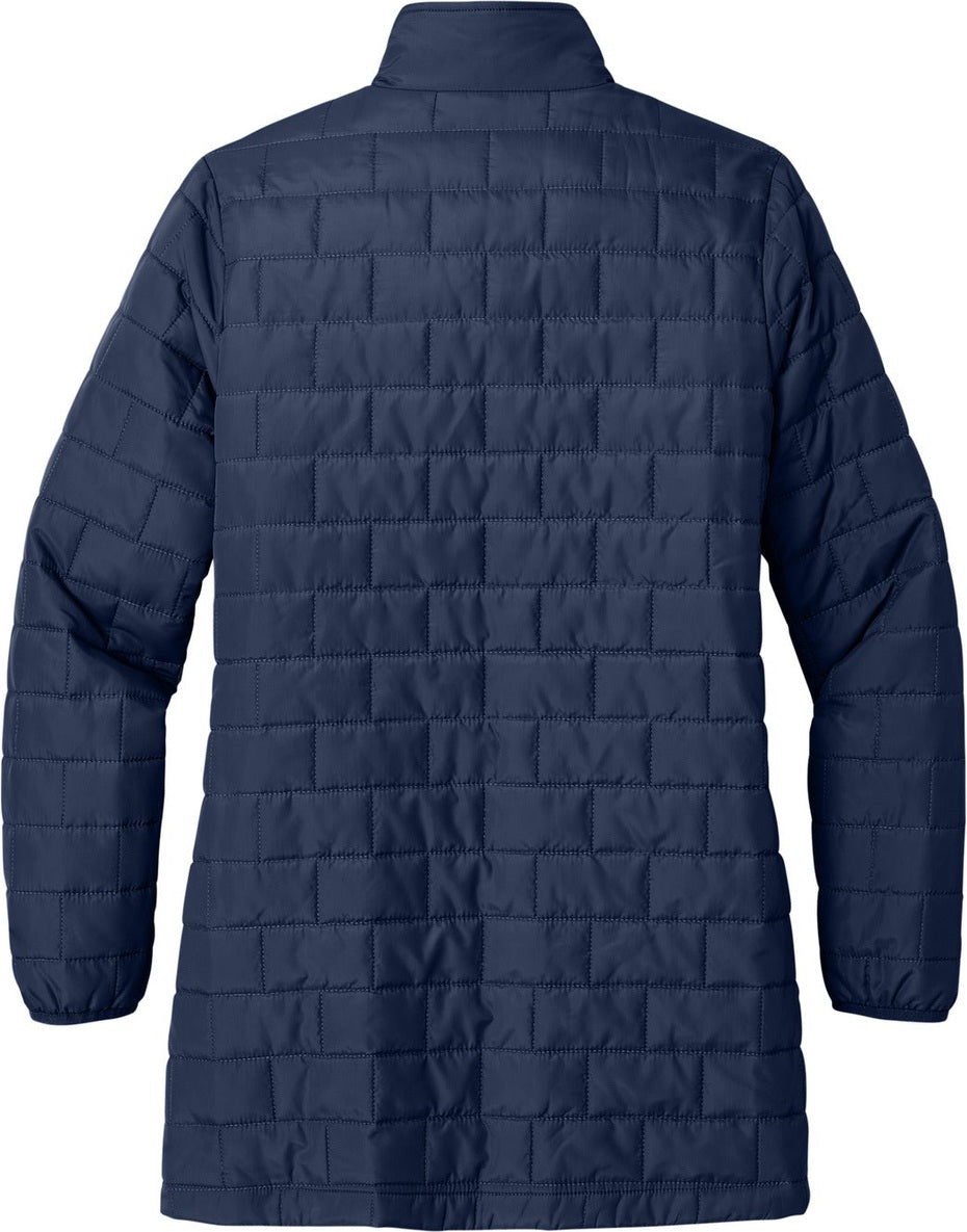 Rear View of TrueNavy Port Authority Women's C-FREE Brick Jacket L854