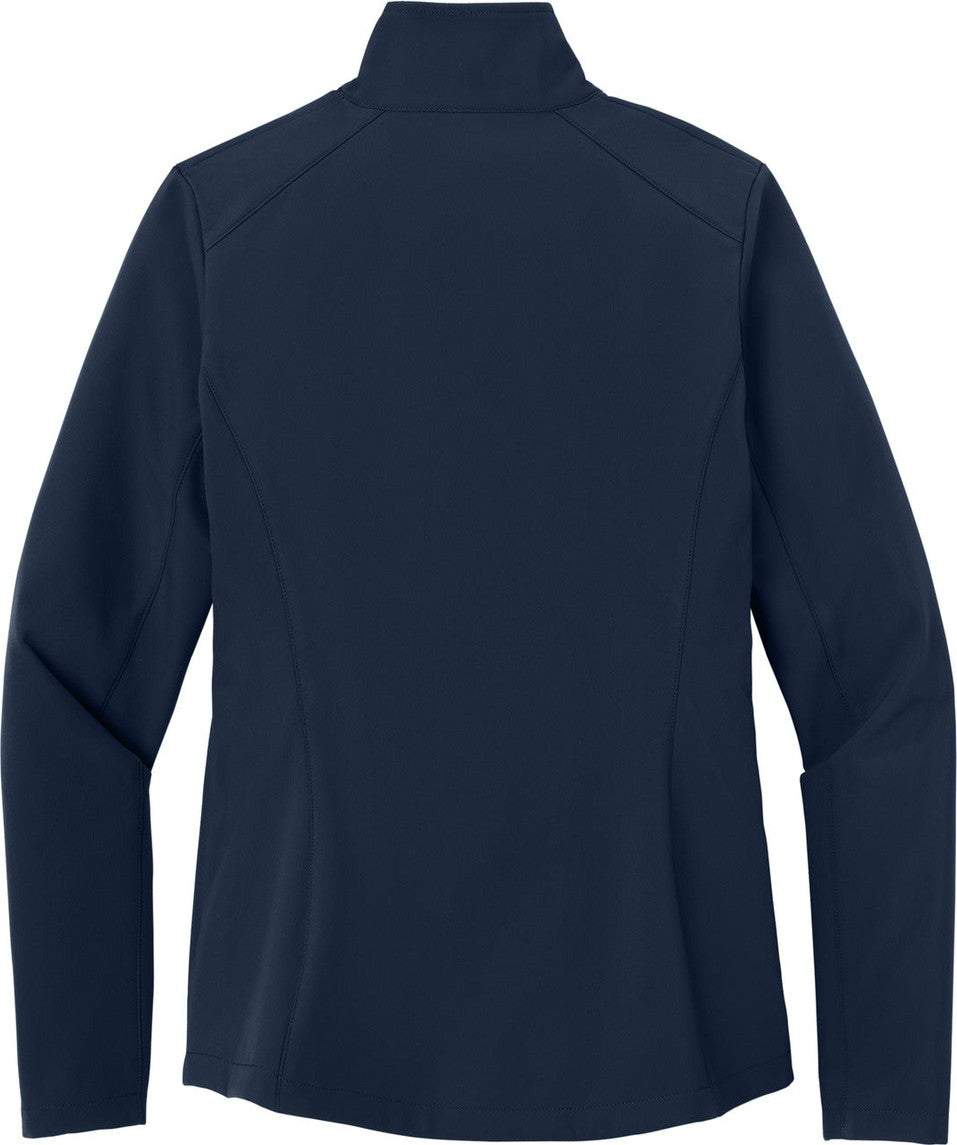Rear View of TrueNavy Port Authority Women's C-FREE Core Soft Shell L720