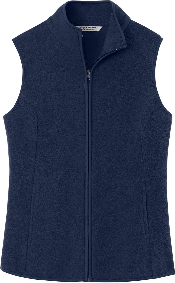 Rear View of TrueNavy Port Authority Women's C-FREE Fleece Vest L702