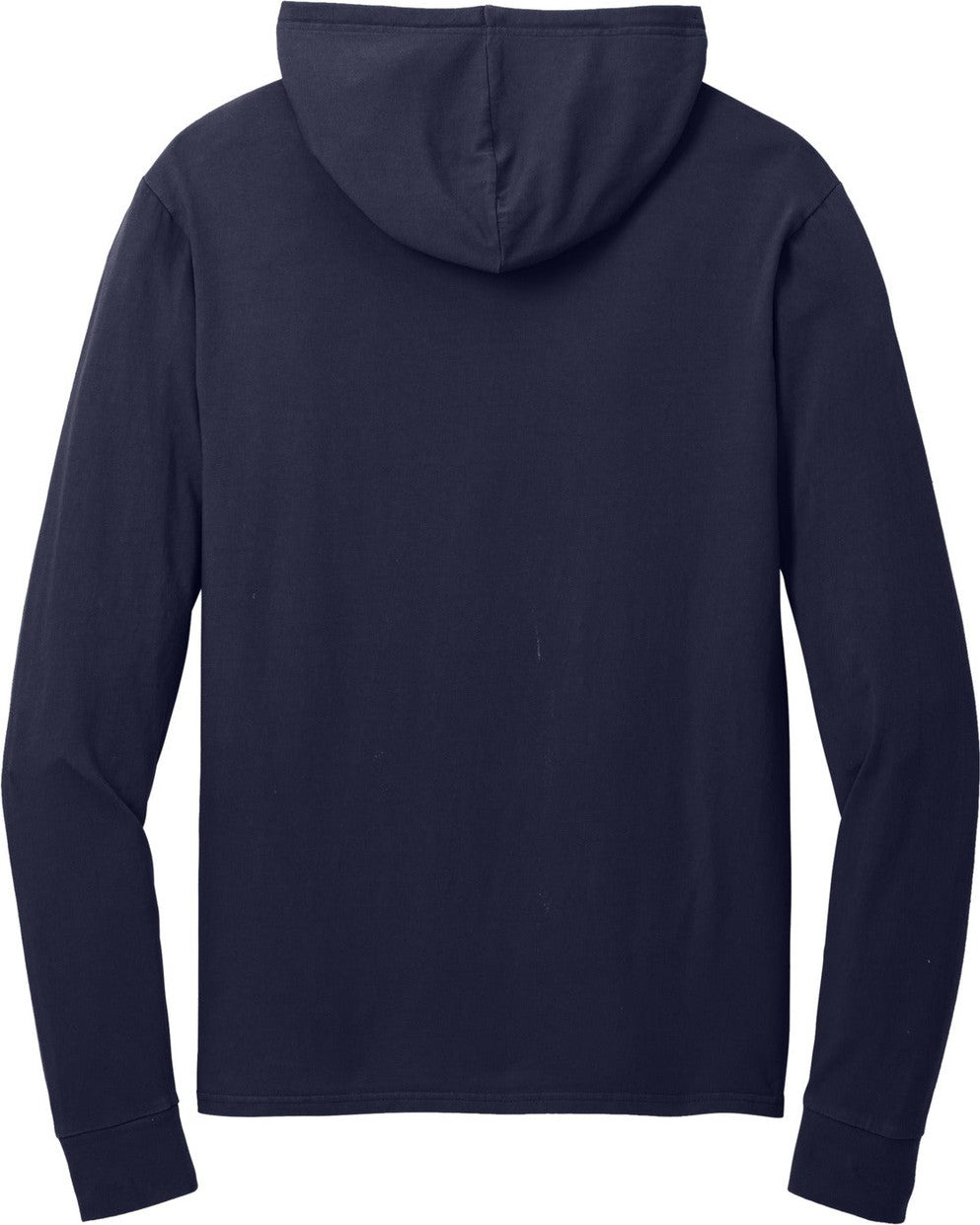 Rear View of TrueNavy Port & Co Beach Wash Garment-Dyed Pullover Hooded Tee PC099H