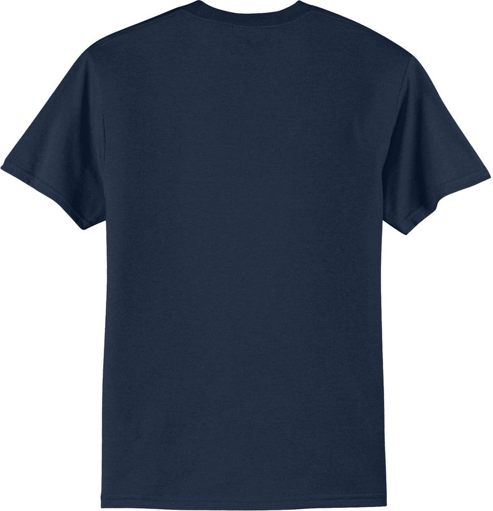 Front View of TrueNavy Port & Co Core Blend Tee. PC55