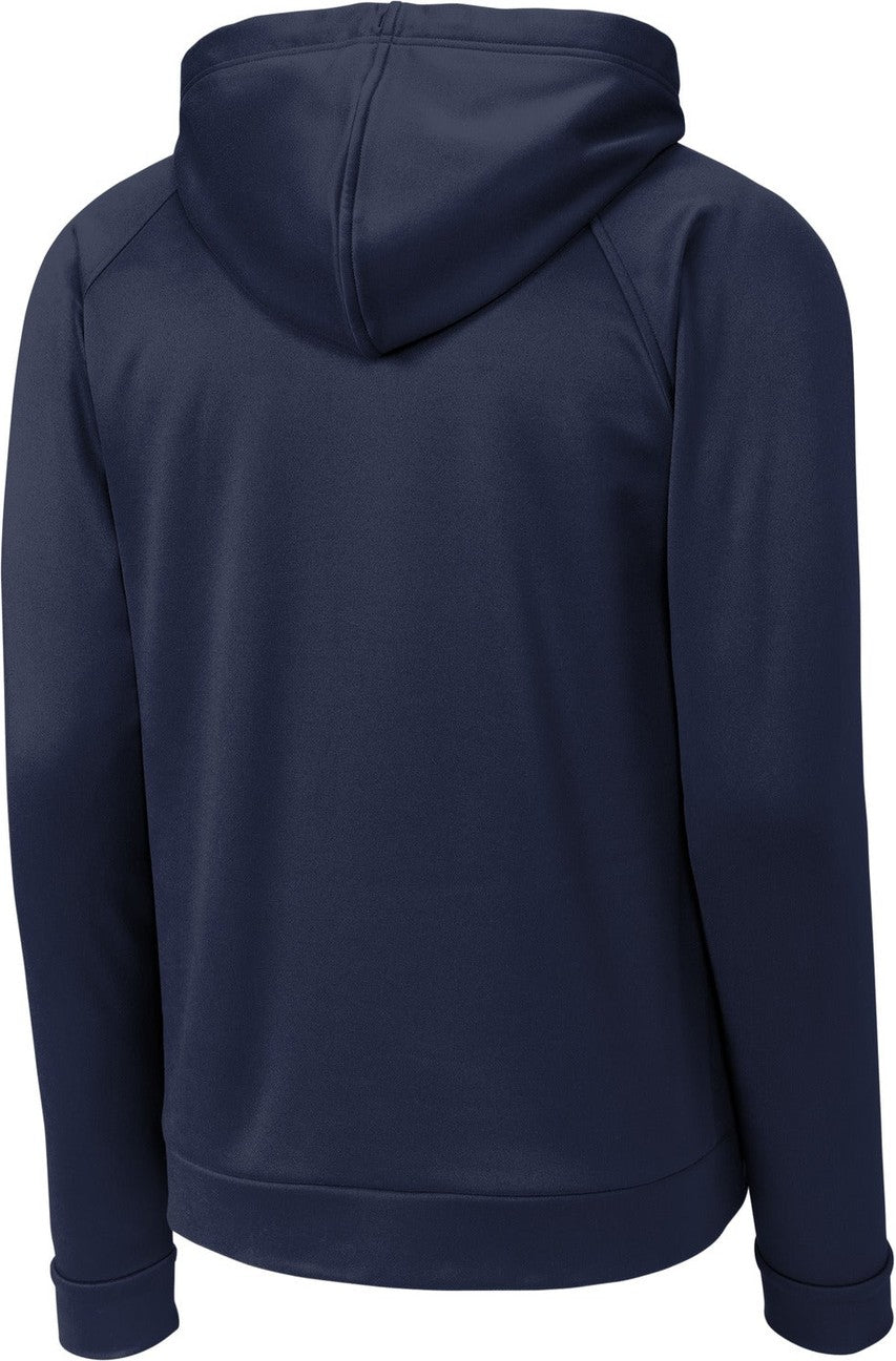 Front View of TrueNavy Sport-Tek Re-Compete Fleece Pullover Hoodie ST730