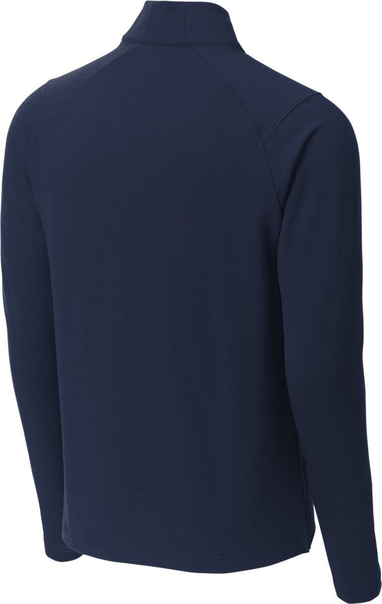 Front View of TrueNavy Sport-Tek Sport-Wick Flex Fleece 1/4-Zip. ST561