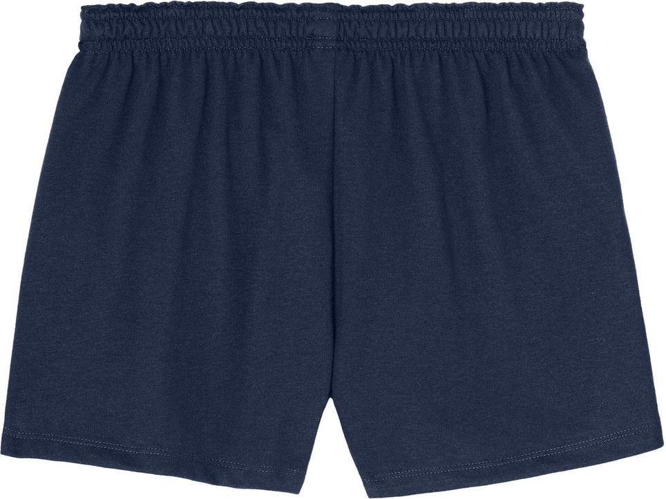 Front View of TrueNavy Sport-Tek Women's Jersey Knit Squad Short LST311