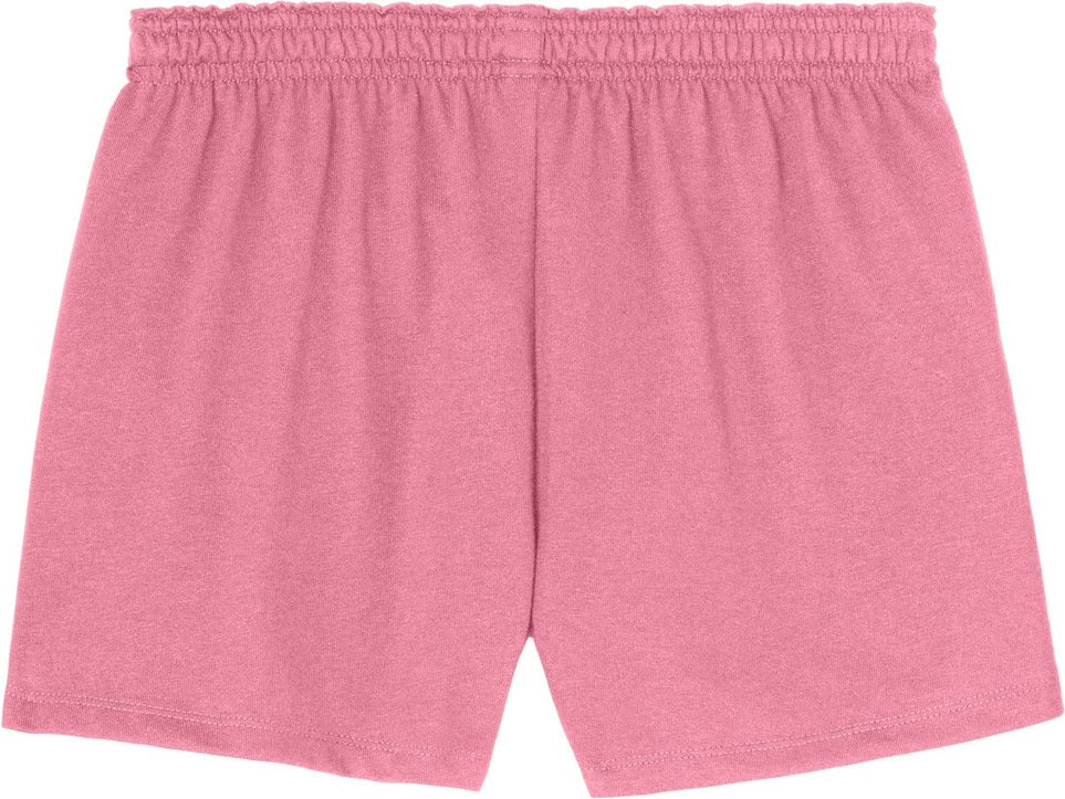 Rear View of TruePink Sport-Tek Women's Jersey Knit Squad Short LST311