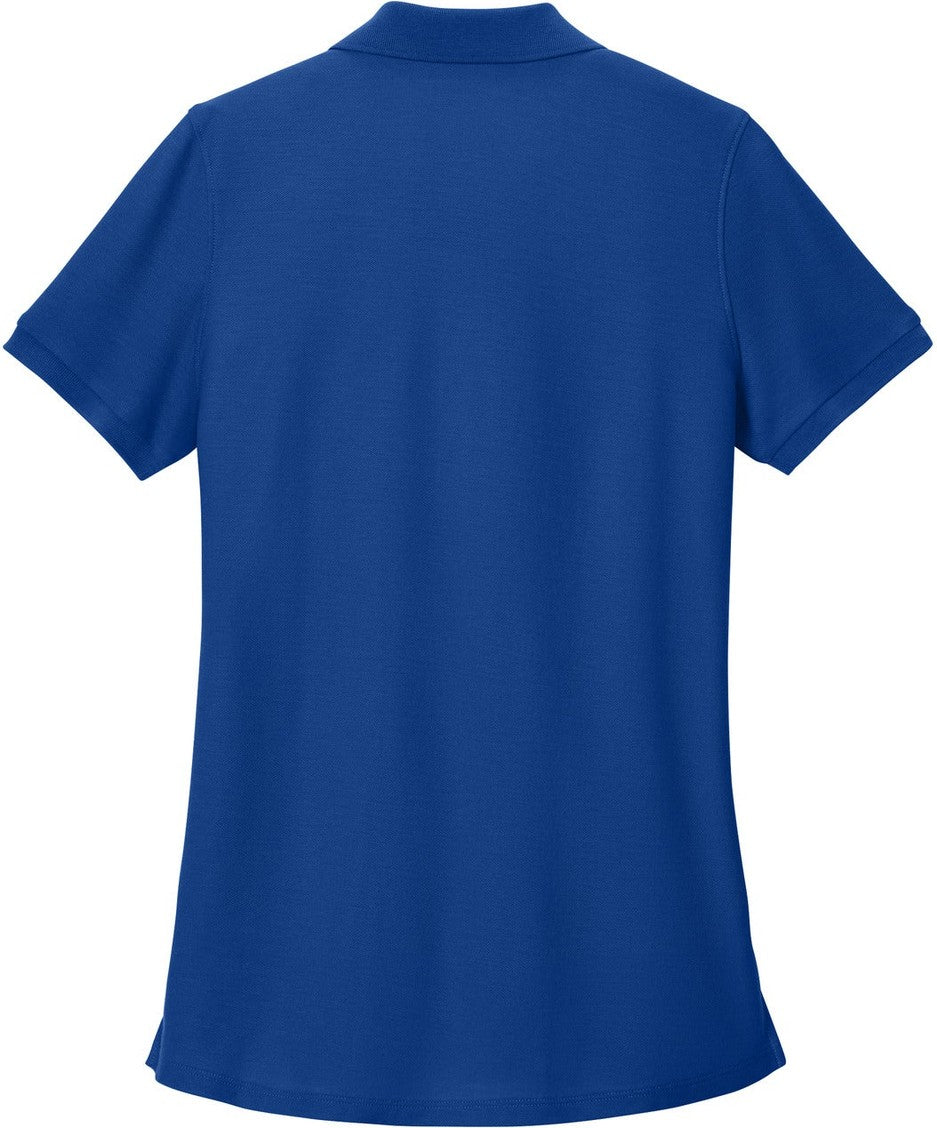 Rear View of TrueRoyal Port Authority Women's Wearever Signature Pique Polo LK200