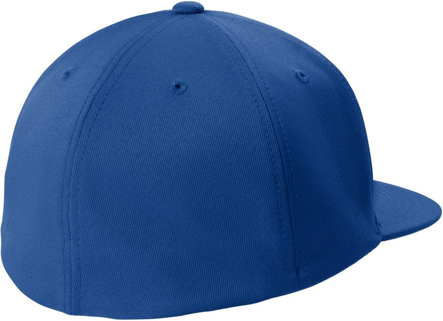 Front View of TrueRoyal Sport-Tek Flexfit Flat Bill Cap STC56