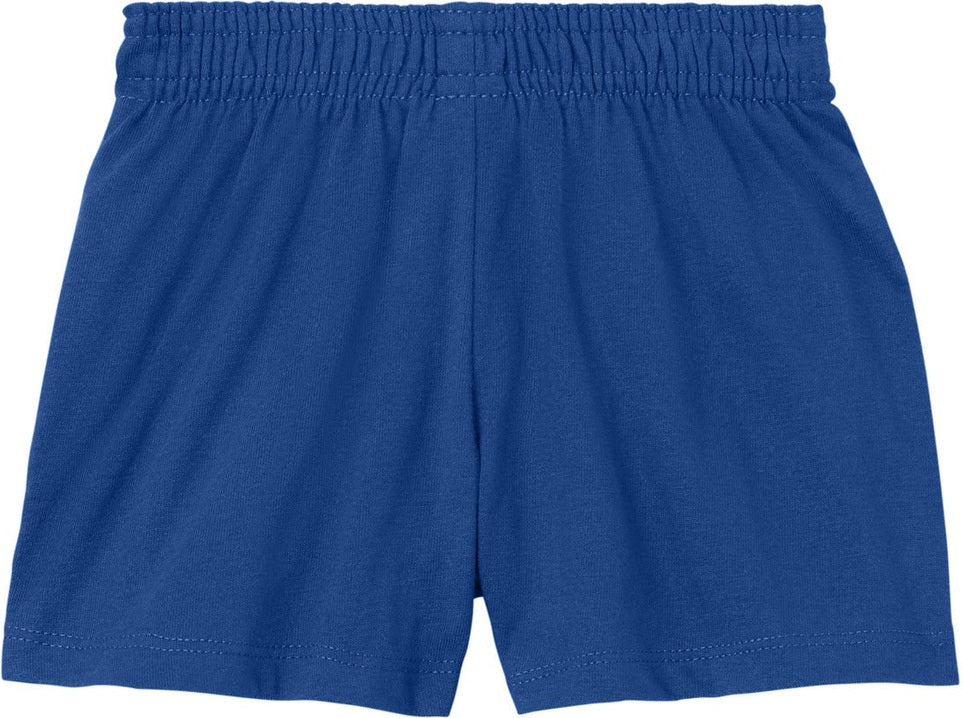 Rear View of TrueRoyal Sport-Tek Girls Jersey Knit Squad Short YGST311