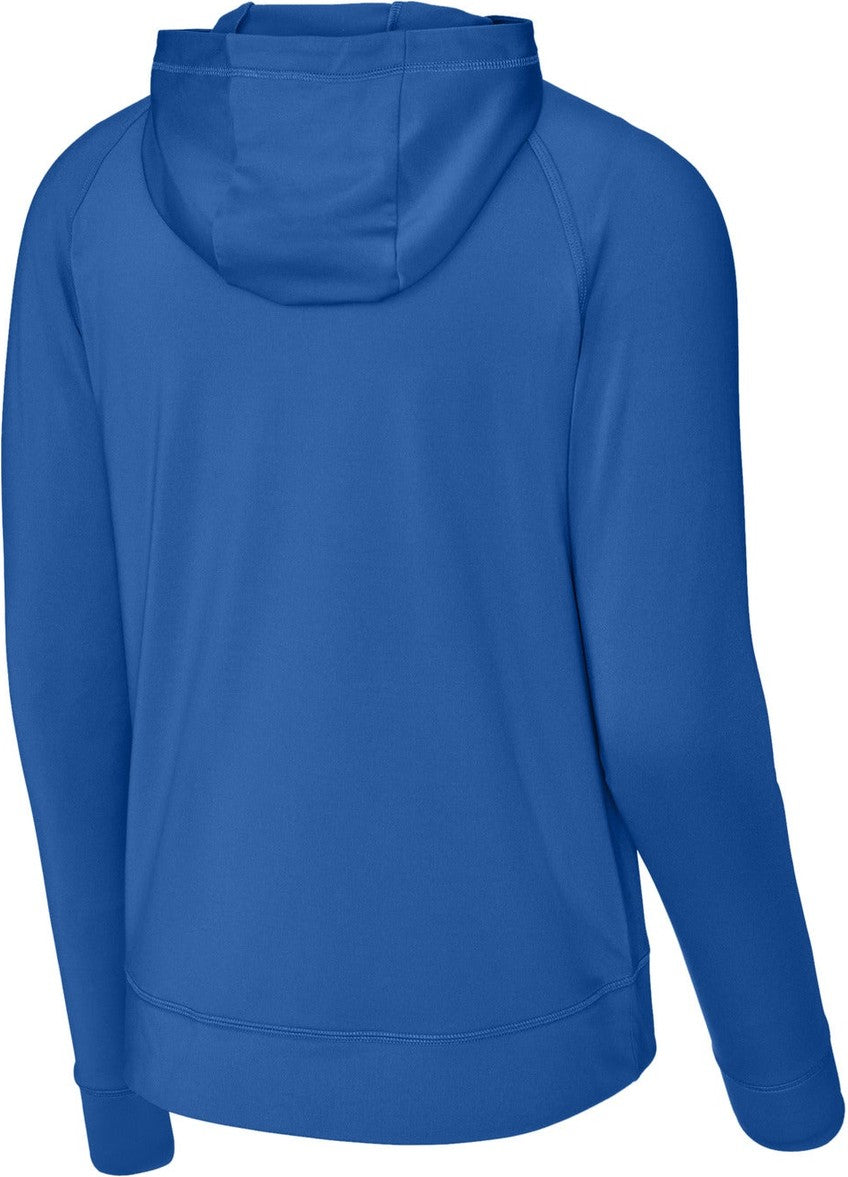 Front View of TrueRoyal Sport-Tek Sport-Wick Stretch 1/2-Zip Hoodie ST856