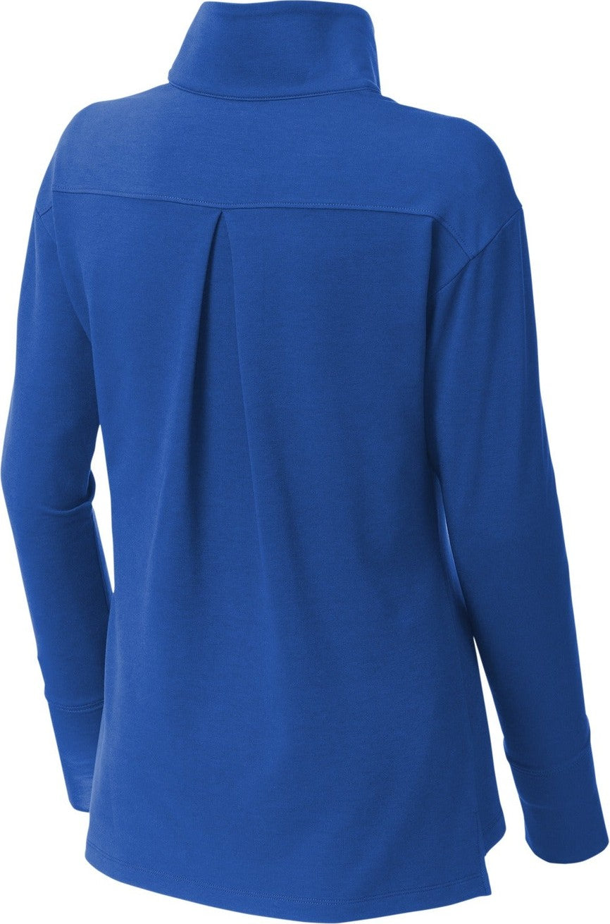 Front View of TrueRoyal Sport-Tek Women's Sport-Wick Flex Fleece 1/4-Zip. LST561