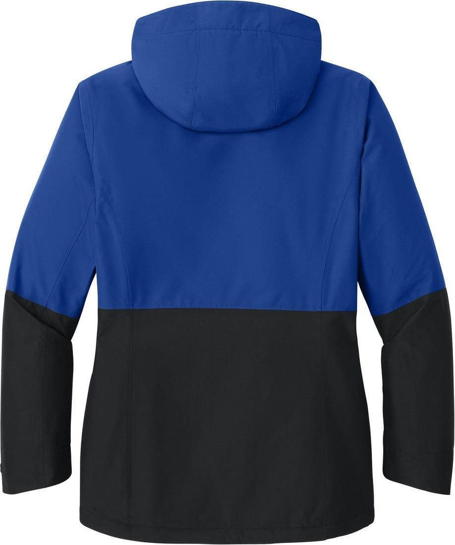 Rear View of TRy/DpBlk Port Authority Women's Insulated Heavy Ripstop Jacket L721