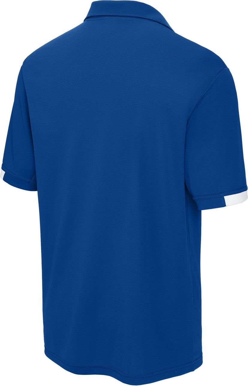 Front View of TRy/White Sport-Tek Club Colorblock Polo ST444