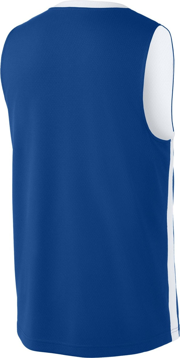 Front View of TRy/White Sport-Tek Rival Basketball Rev Jersey ST900