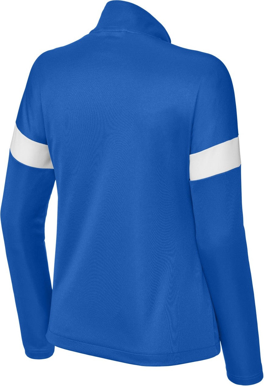 Front View of TRy/White Sport-Tek Women's Travel Full-Zip Jacket LST800